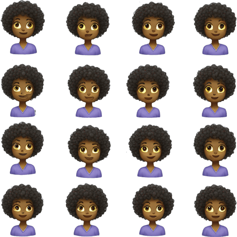 Girl with curly hair cleaning emoji