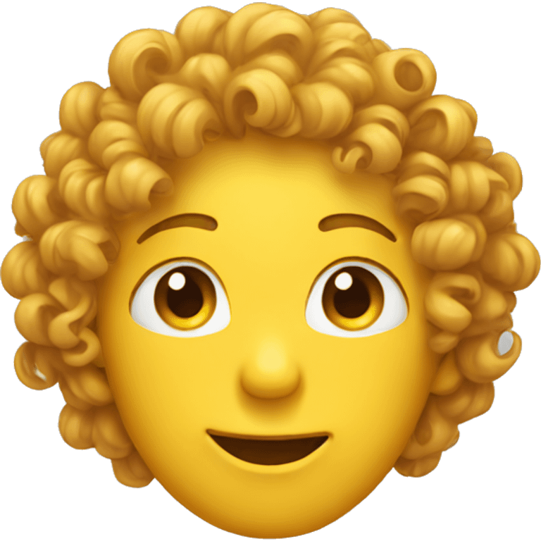 A emoji face with a curly face emoji