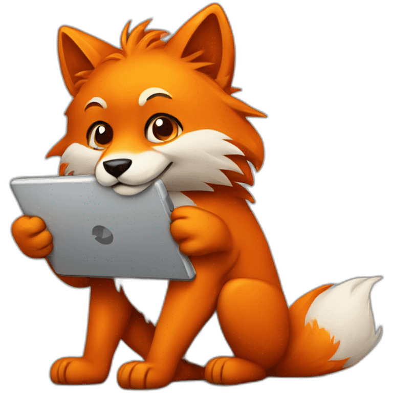 firefox with a tablet emoji