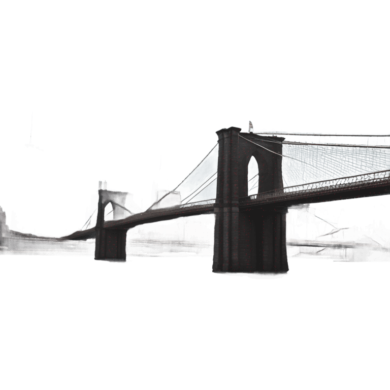 Brooklyn bridge seen from the sea emoji