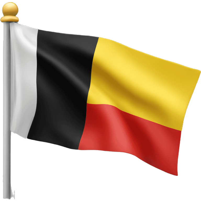 Belgium flag (flag is in 3 parts, one red, one yellow and one black) emoji