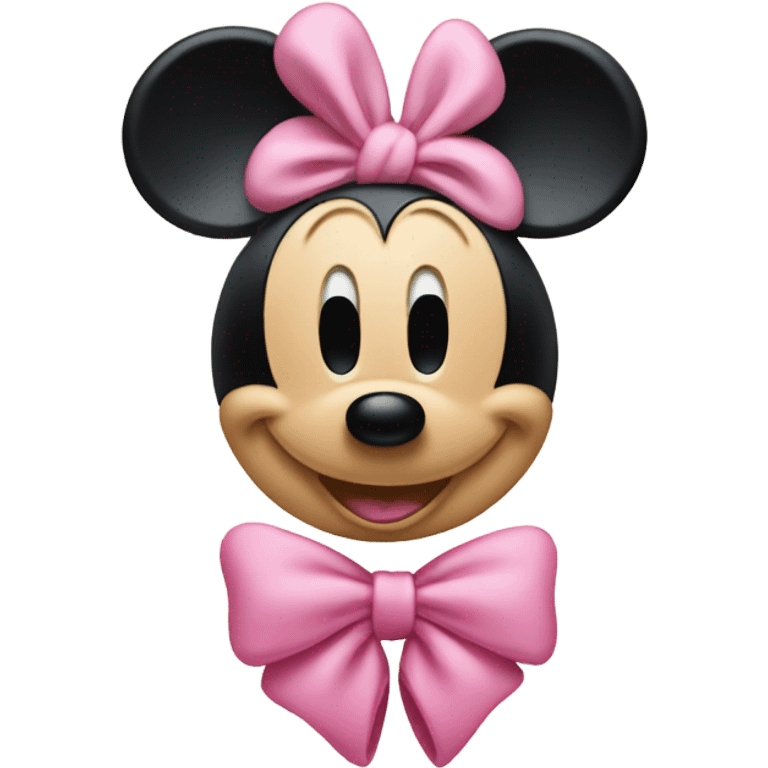 Miky mouse with a pink bow emoji