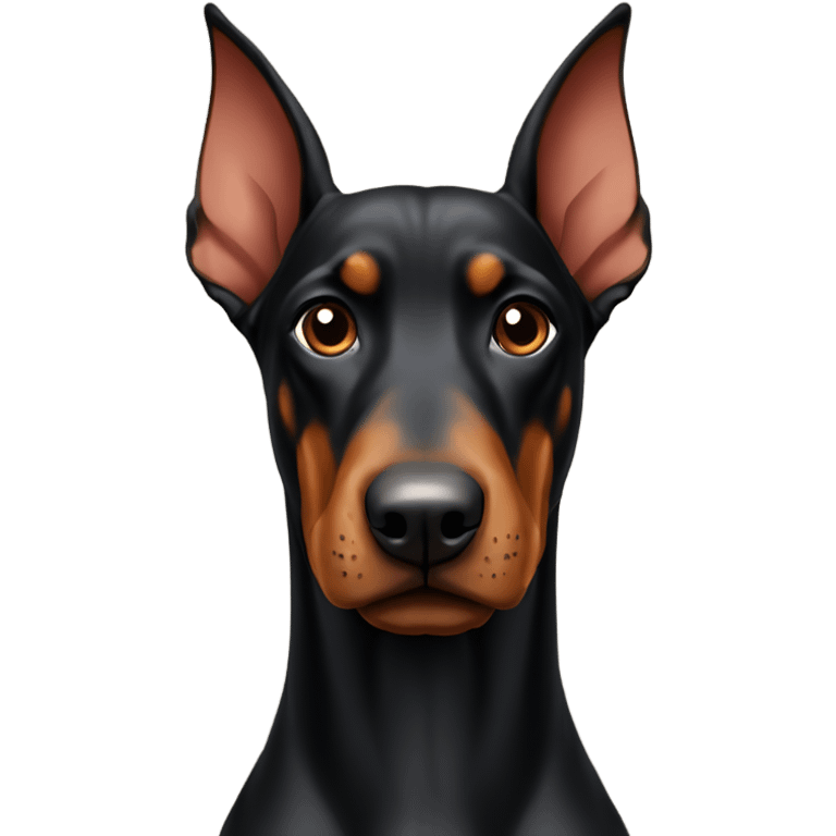 Doberman sitting emoji