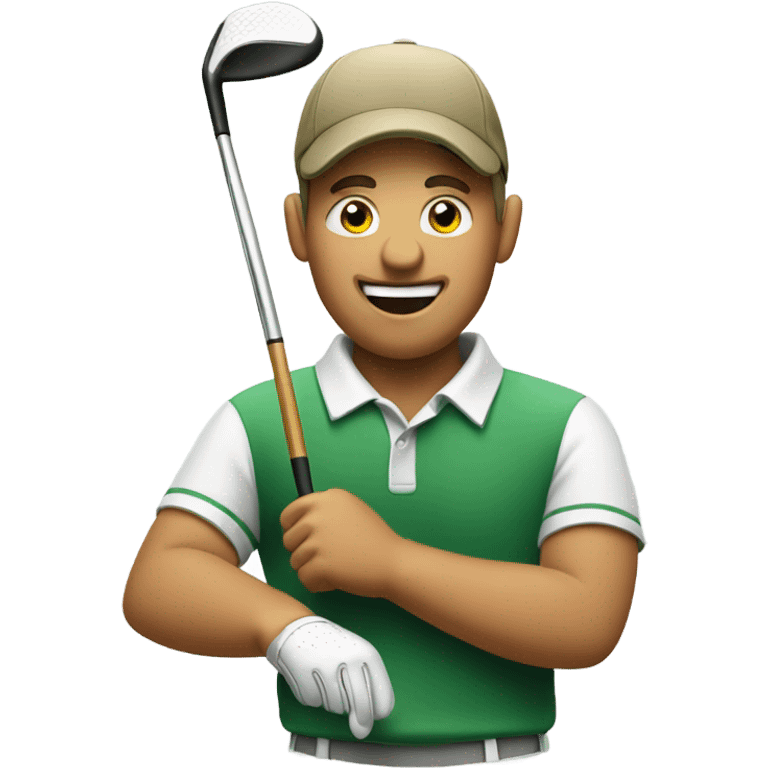 Happy golfer emoji