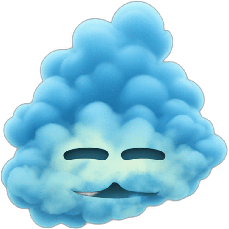 sky blue smoke emoji