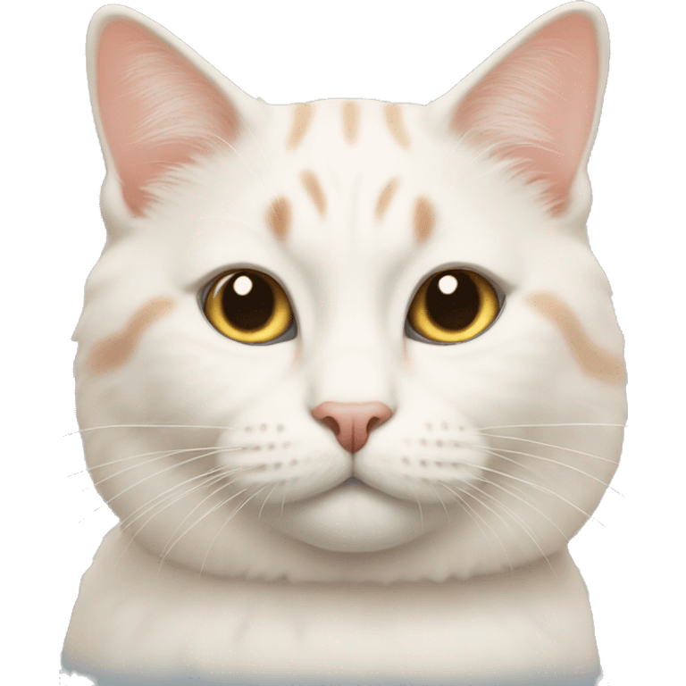 White Peach cat  emoji