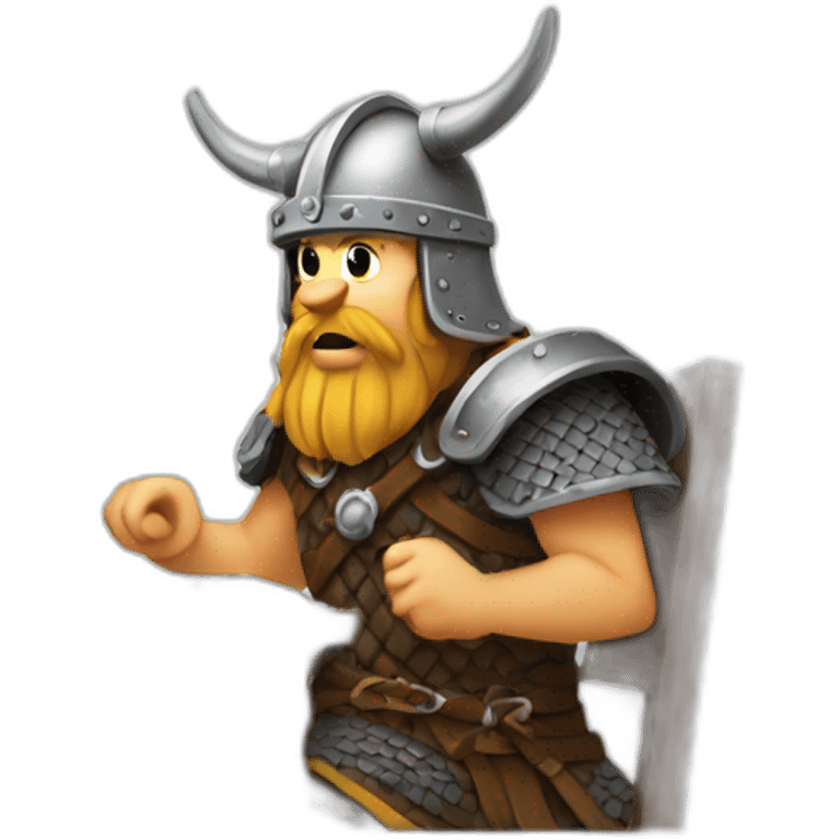 Viking at computer emoji