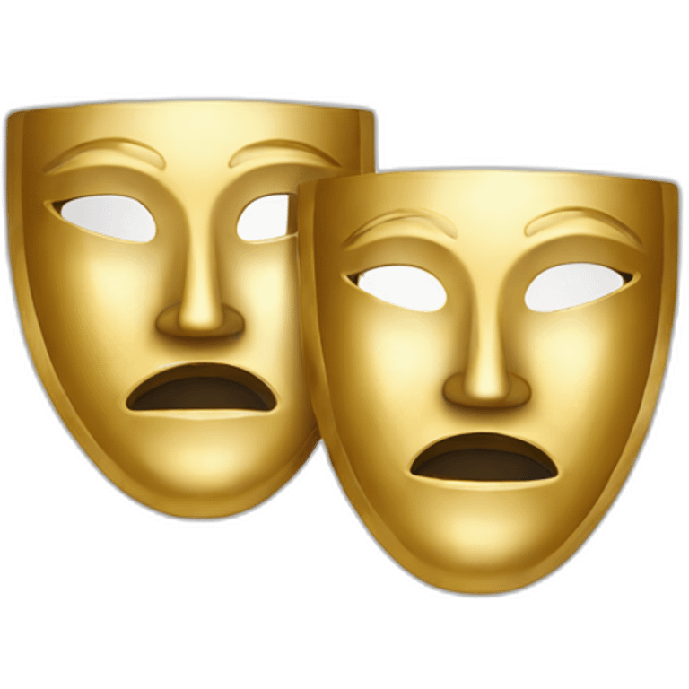 2 gold theatre masks emoji