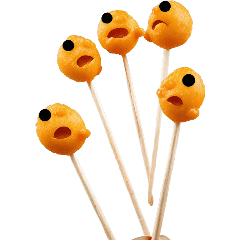 Kwek kwek on stick emoji