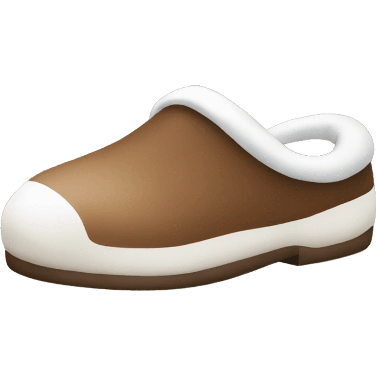 brown and white slipper emoji