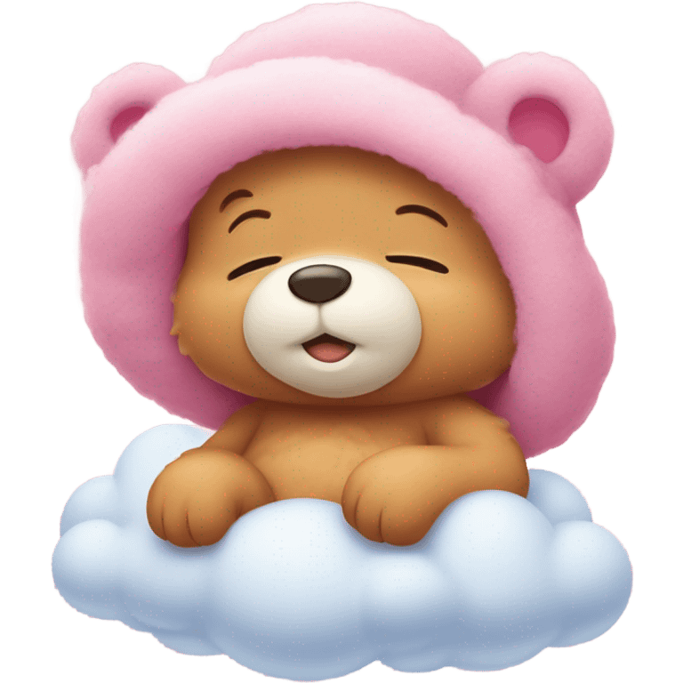 care bear pink sleep emoji