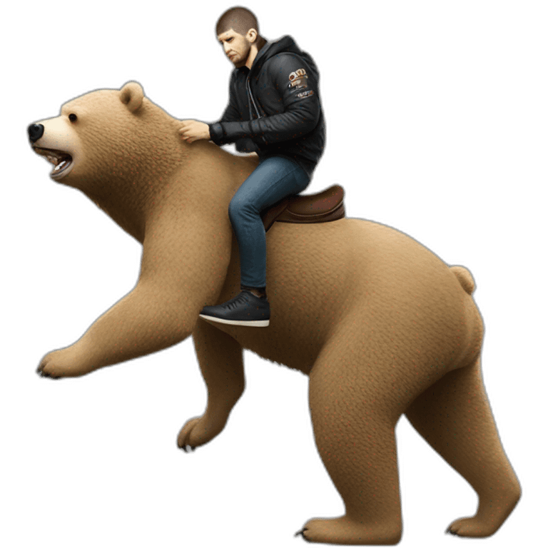 khabib nurmagomedov riding a bear emoji