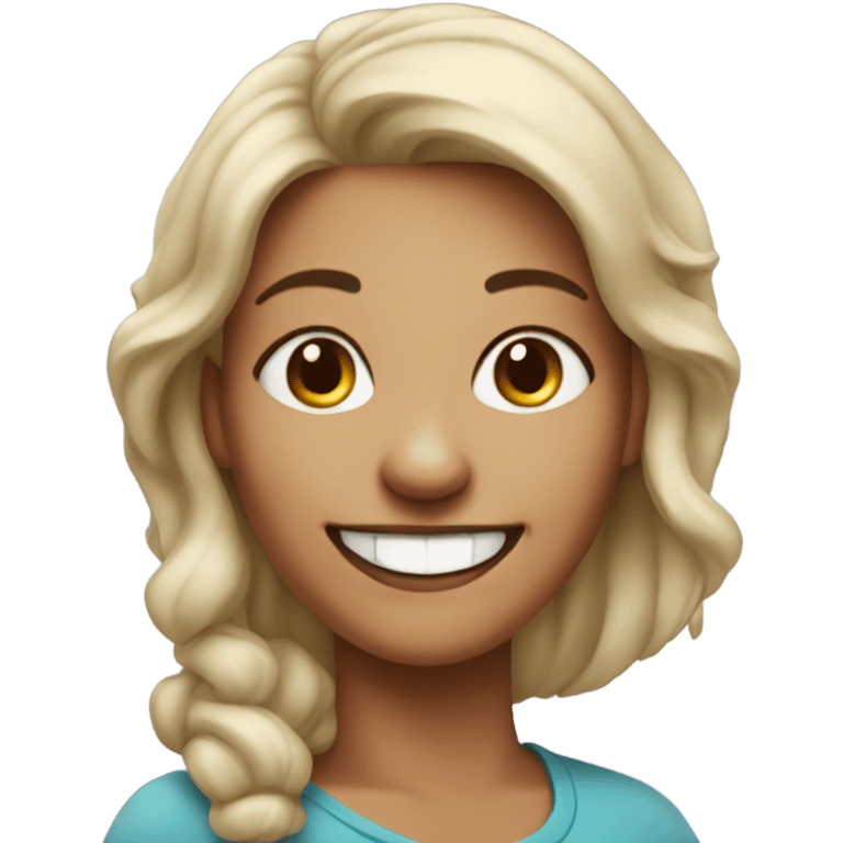 smiling 50 year old girl portrait emoji