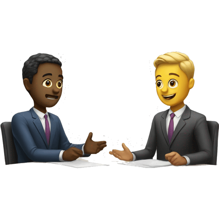 2 people doing job interview  emoji