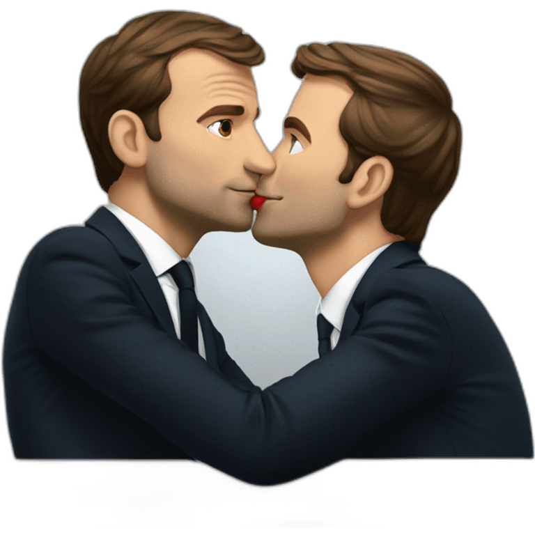 Macron sending a kiss emoji