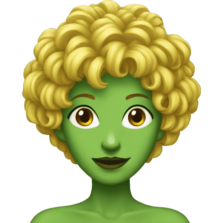 driade tree woman green hair emoji