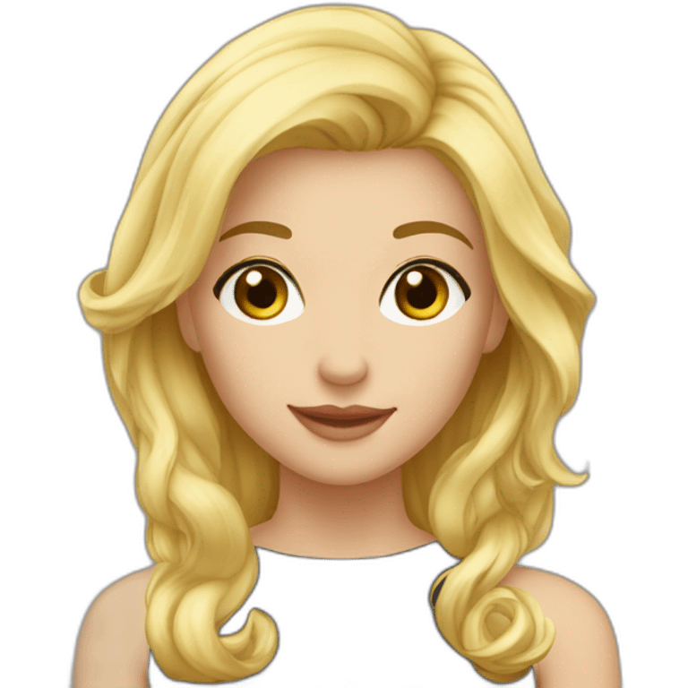 fille cheuveux court blonde belle emoji