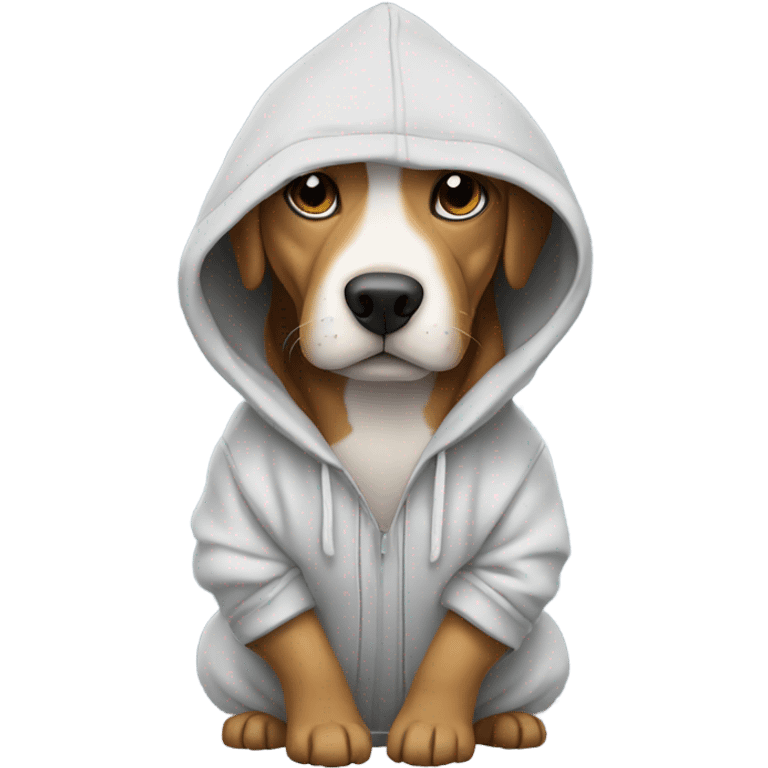 Dog wearing a hoodie  emoji