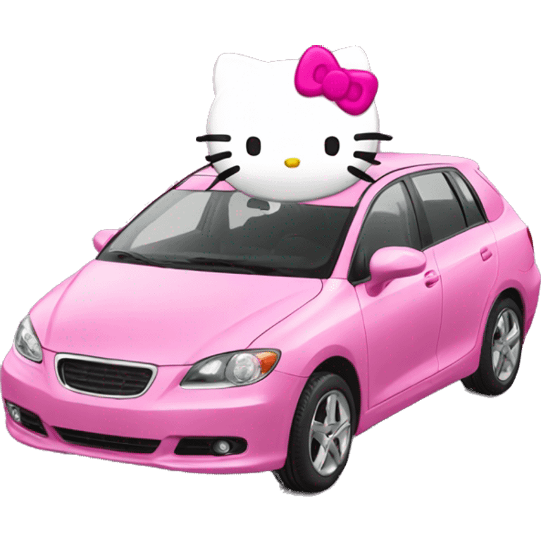 Hello kitty car  emoji