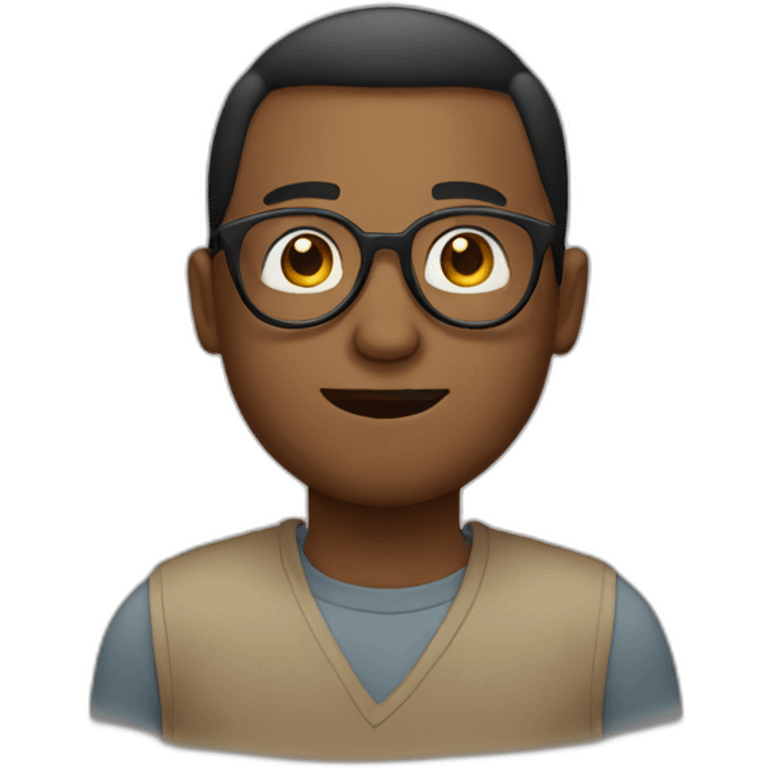 man with round glasses emoji