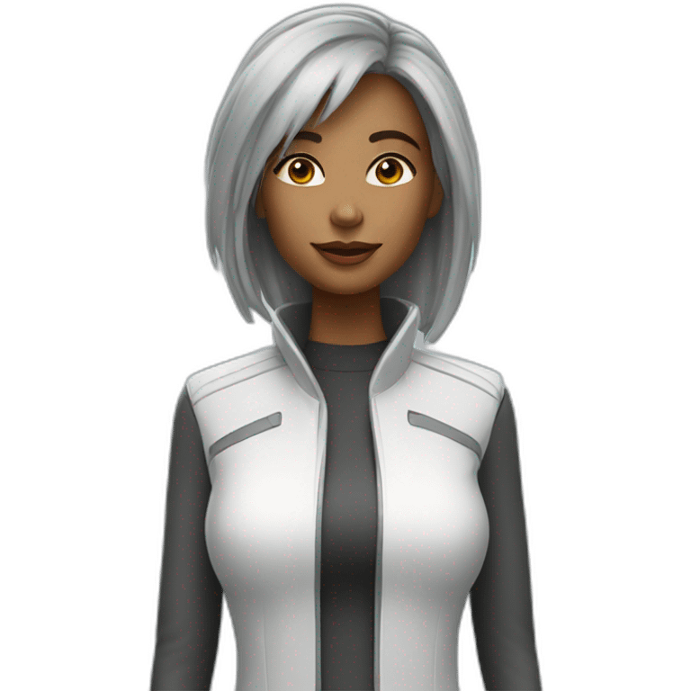 woman in futurisitc outfit emoji