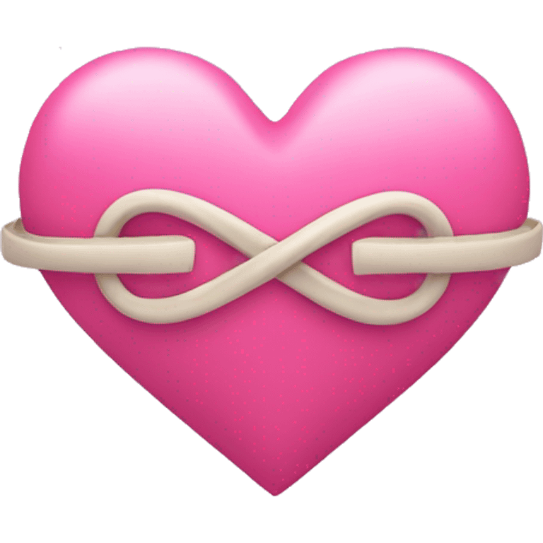 Pink Heart with infinity wrapping around it emoji