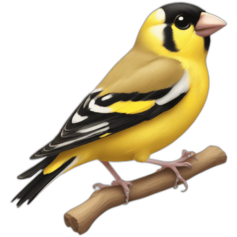 goldfinch bird cartoon emoji