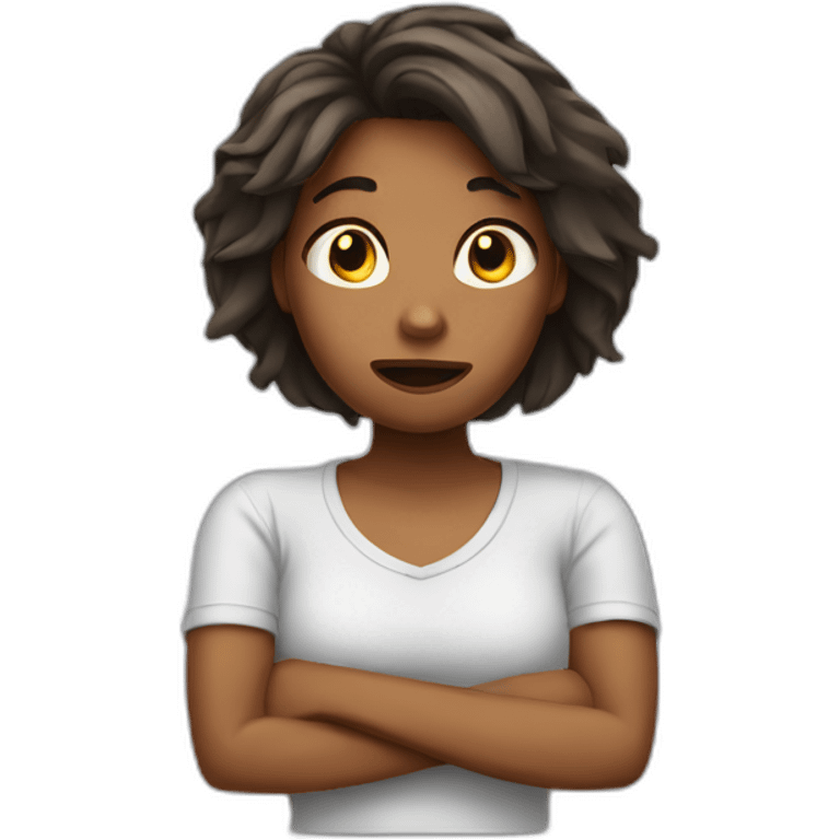 stressed girl emoji