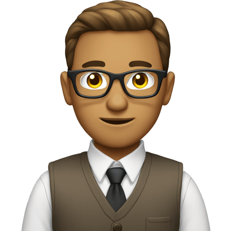 Geek with firger emoji