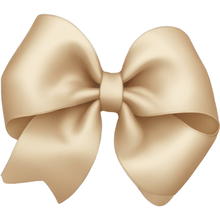 Beige hair bow emoji