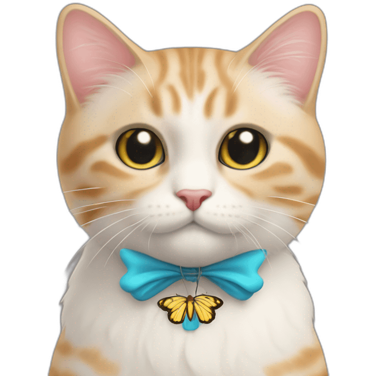 gato com asas de borboleta emoji