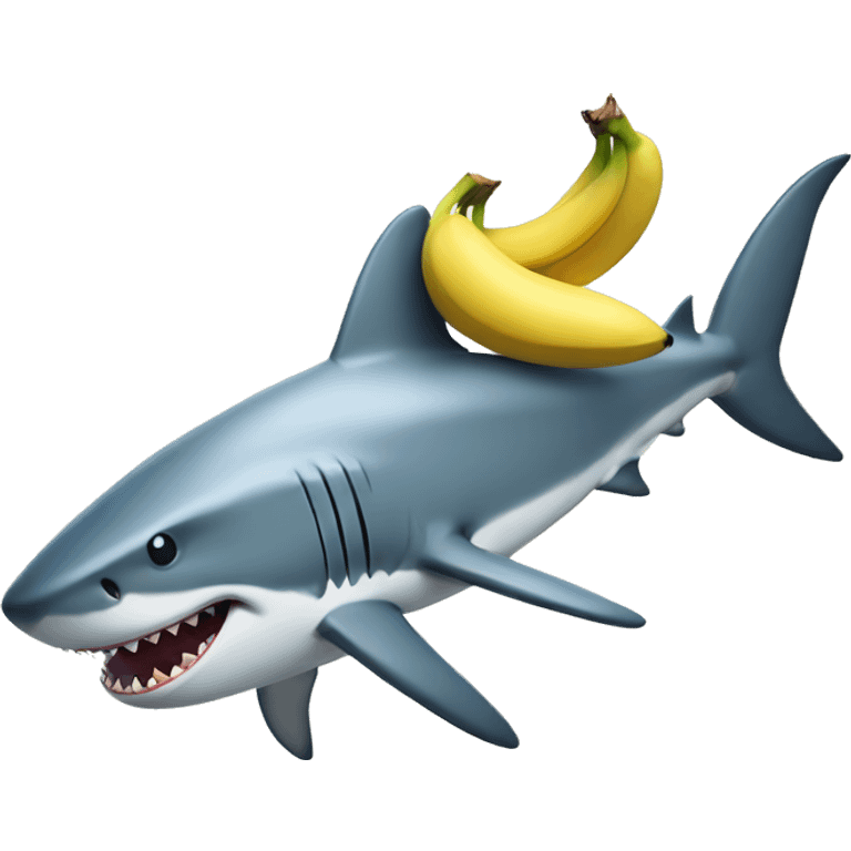 shark with banana emoji