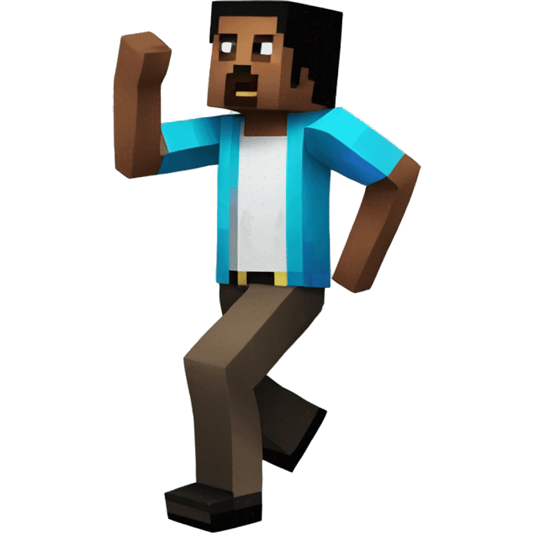 Minecraft steve dancing disco emoji