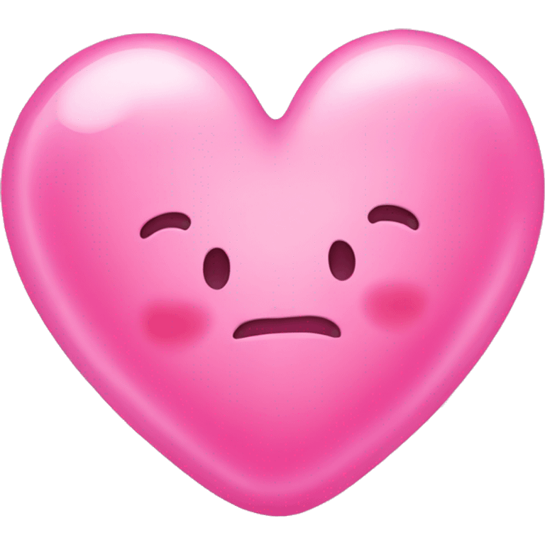 Pink bubble heart with pink bow emoji