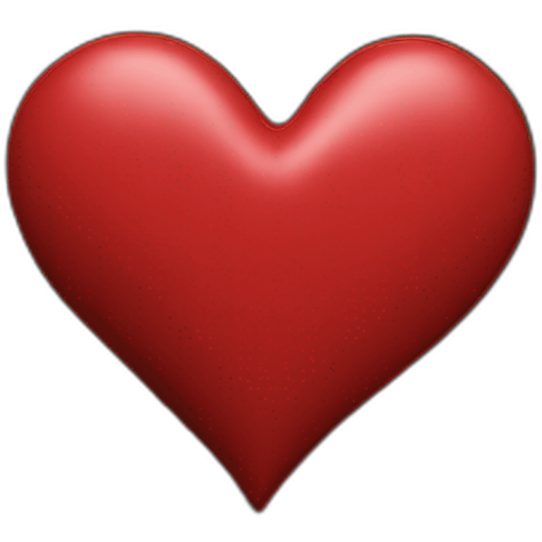 Red leather heart with black lace border emoji