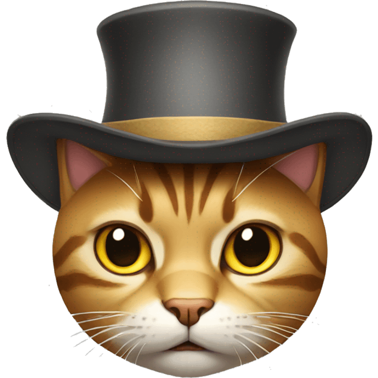 Angry cat with hat emoji