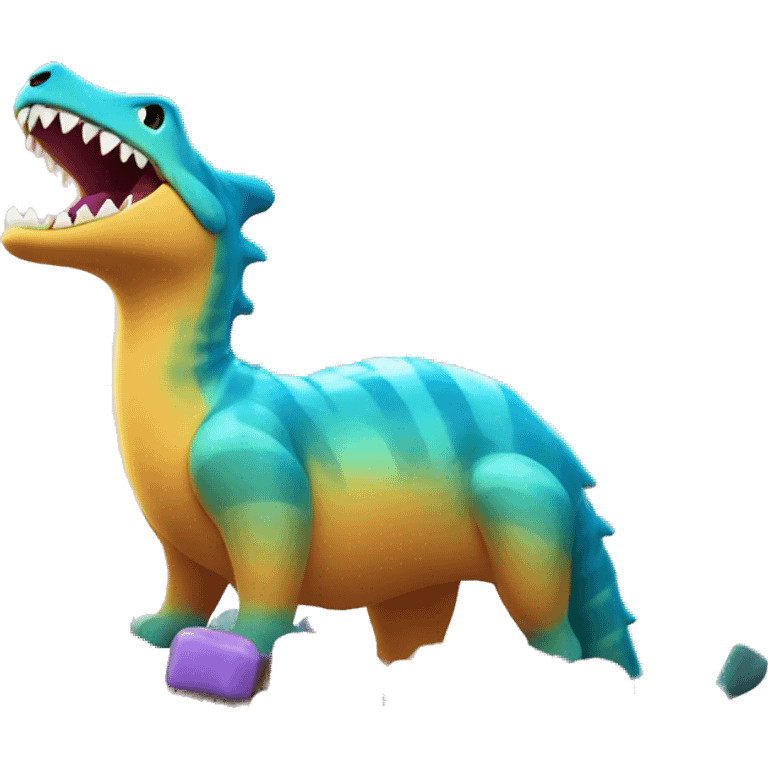 Leopleurodon on candy mountain emoji