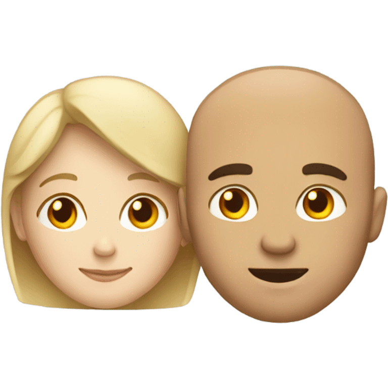 White couple hug emoji