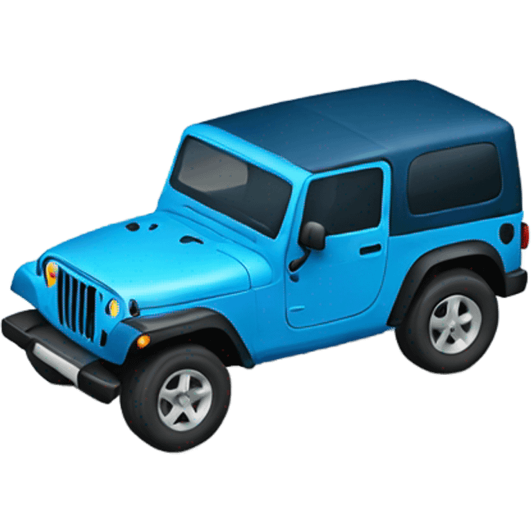 Blue jeep emoji