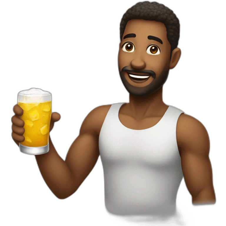 Homem  vou da um tempo de bebidas emoji