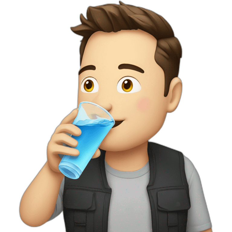 Elon musk drinking water emoji