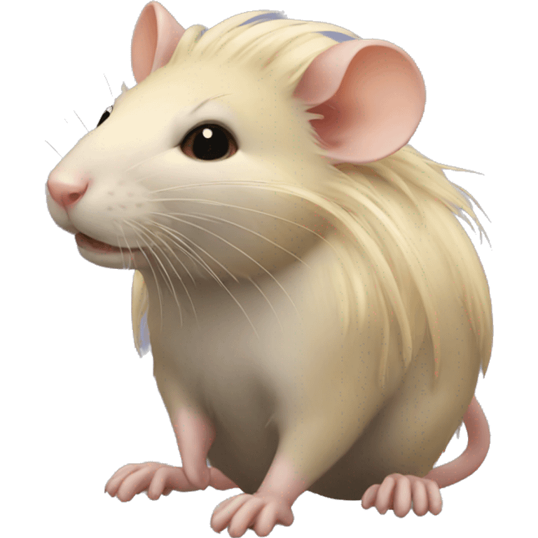 rat with long blonde hair emoji