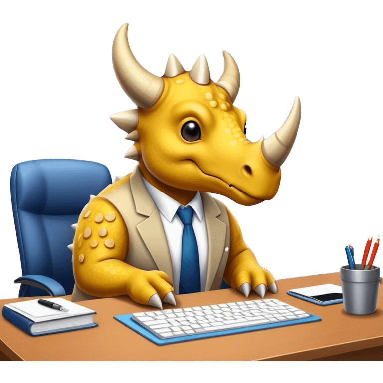 office triceratops emoji