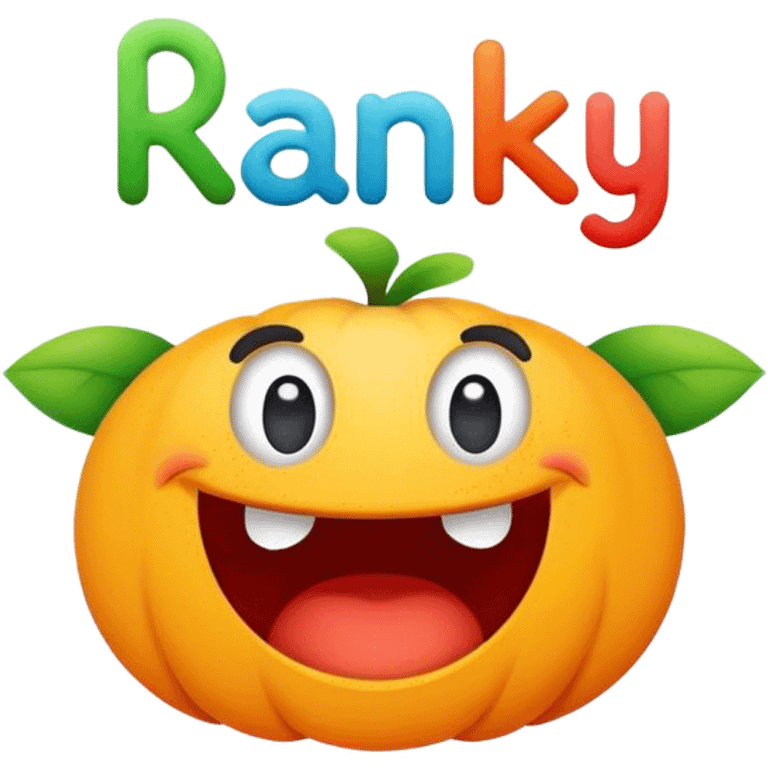 "Ranky" word in a app logo emoji