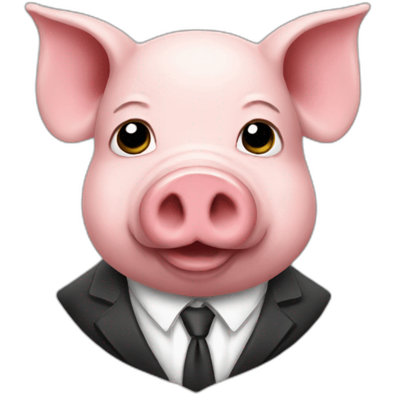 Pig in a suit emoji