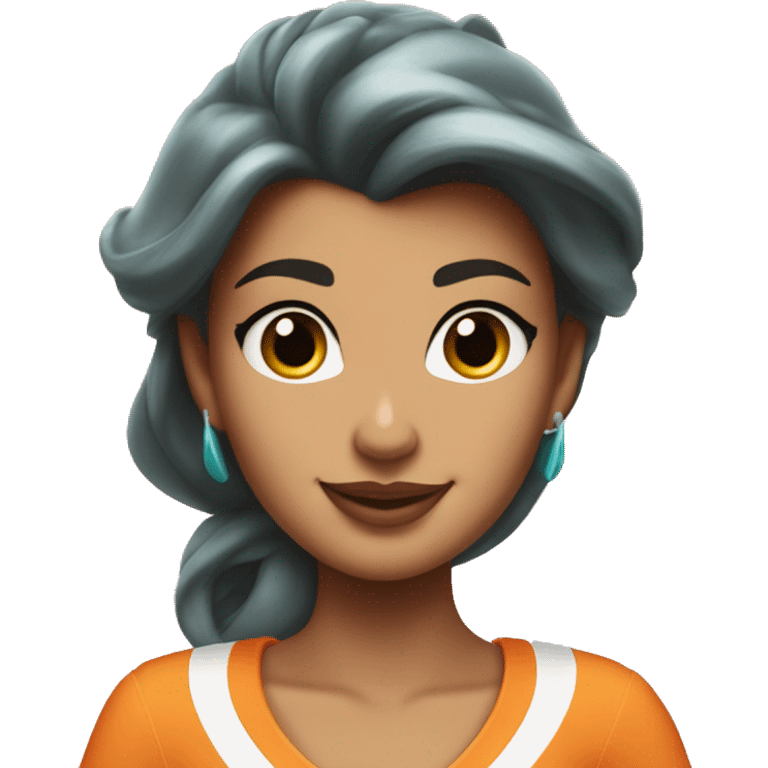 Disney princess Belle wearing Miami Dolphins jersey with the number one on it emoji