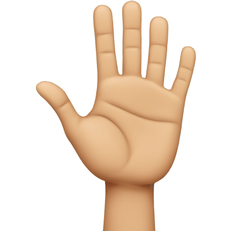 Man holding up 8 fingers with 2 hands emoji