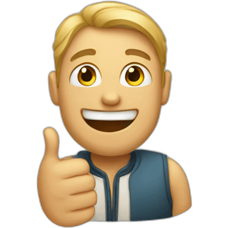 man with thumb up emoji