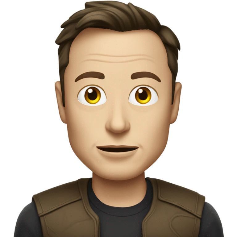 Elon mask looking like a alien emoji