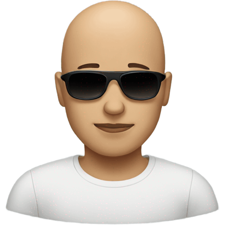 bald boy in sunglasses emoji